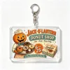 Jack o lantern donut shop glazed pumpkin pastry shop vintage bad
