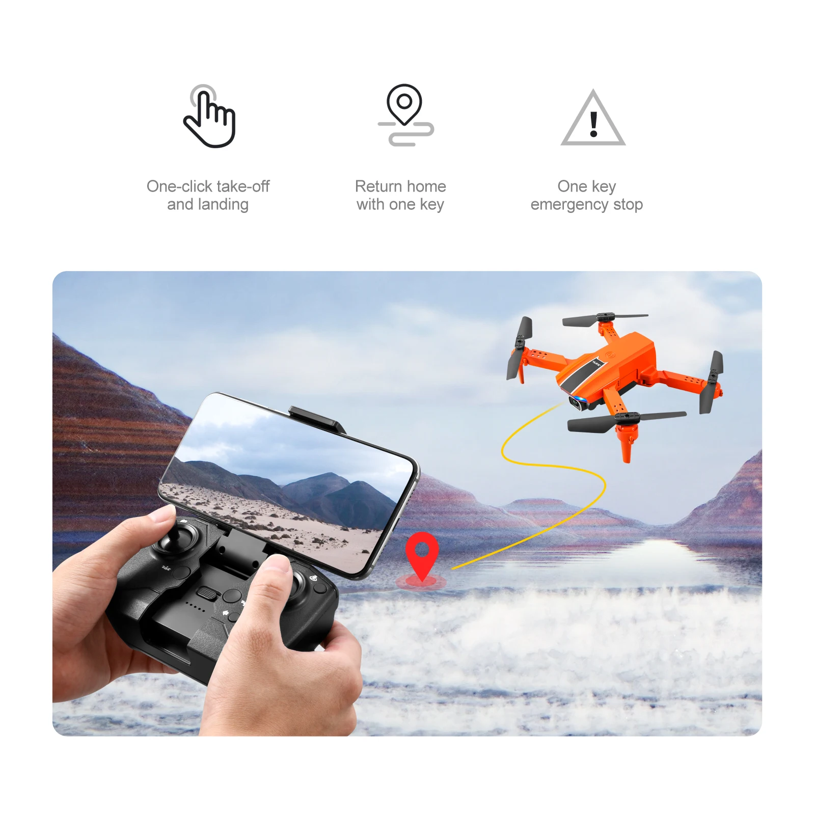 Mini Drone Small Size Body 10 Minutes Flight Time 4k Dual Camera Double