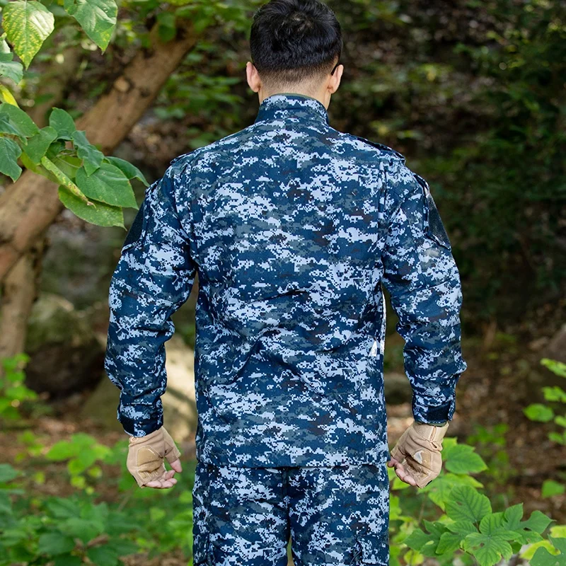 Cotton Polyester Indian Navy Camouflage Digital Uniform, Size: Large