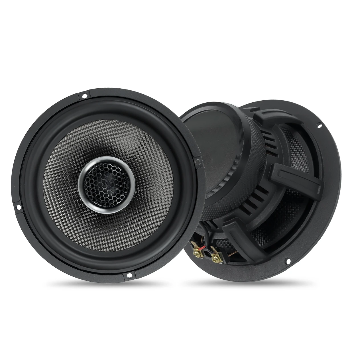Zeming 6.5 Inch 2-way Coaxial Car Speakers RMS Power 80W*2 Car Audio Speaker for Rear Door