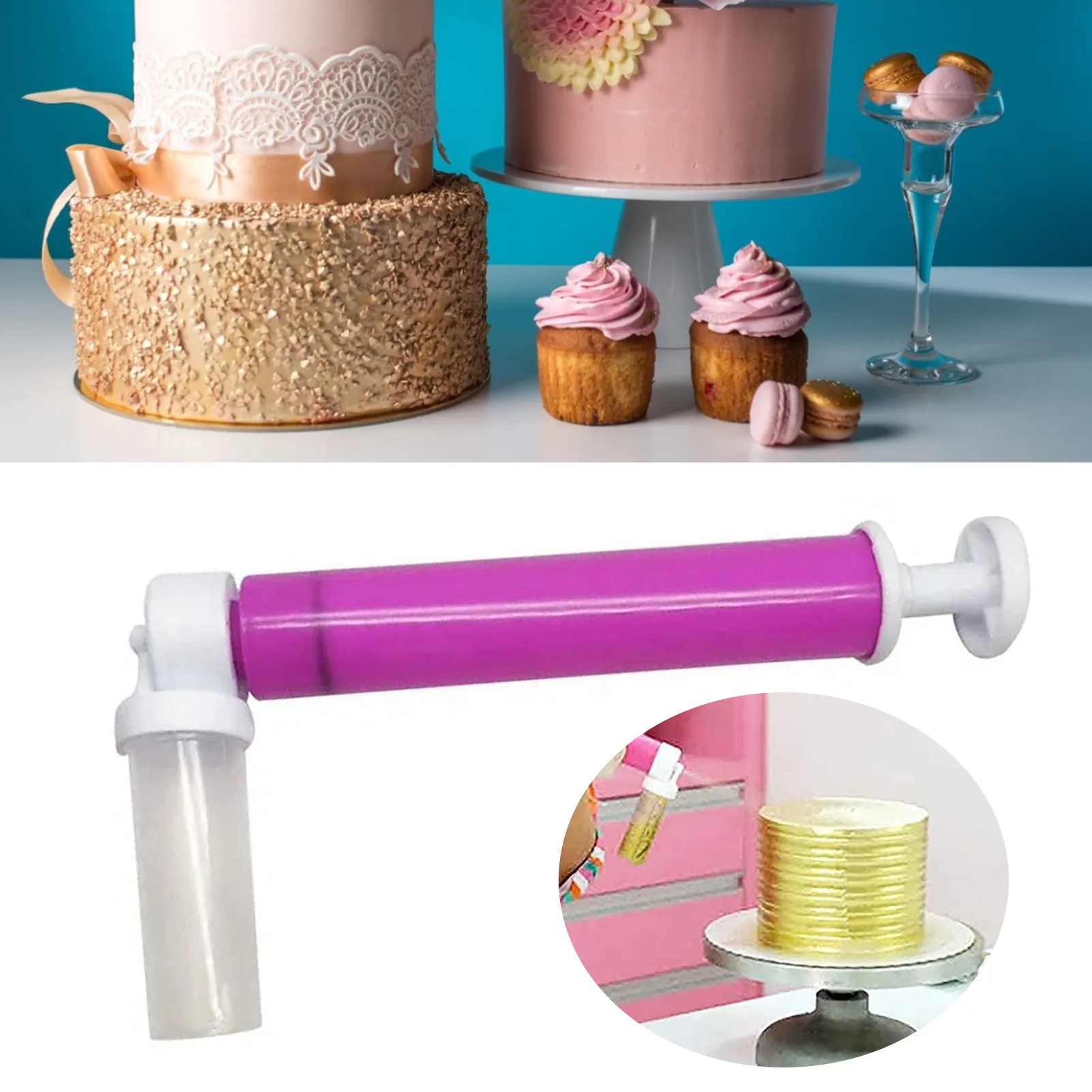 Bakers cutlery Manual Airbrush (Shimmer) Pump For Decorating Cakes