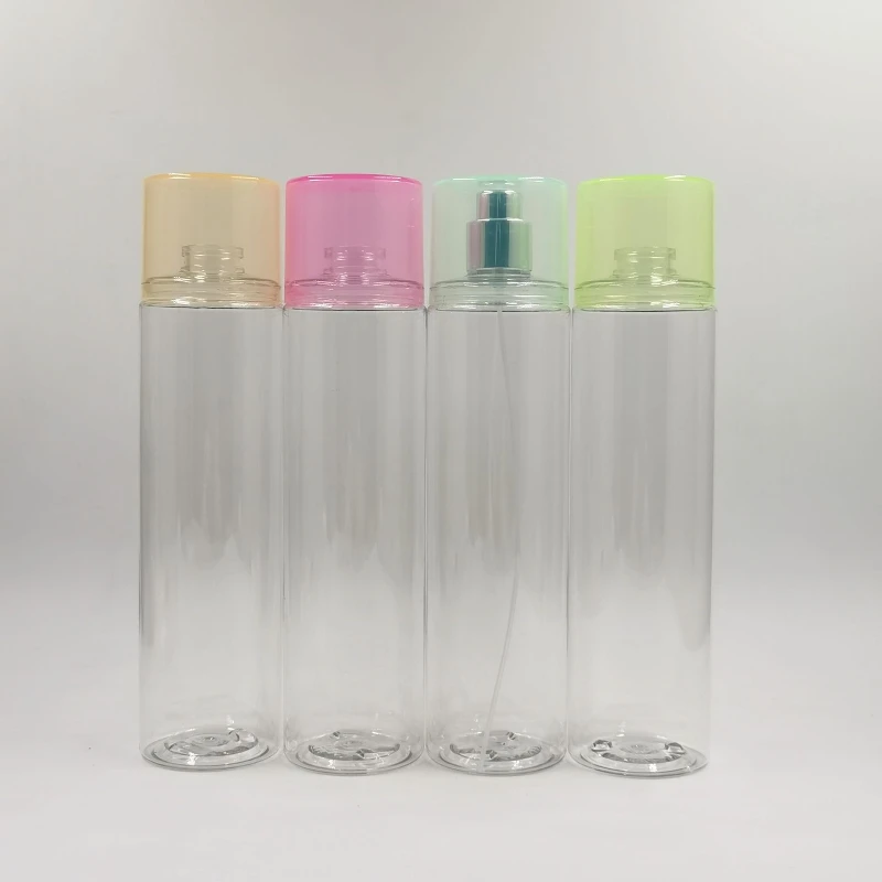 Empty Cosmetic Plastic Bottles for Sale 250ml Pet Perfume Spray Bottle With Aluminum Sprayer Packaging