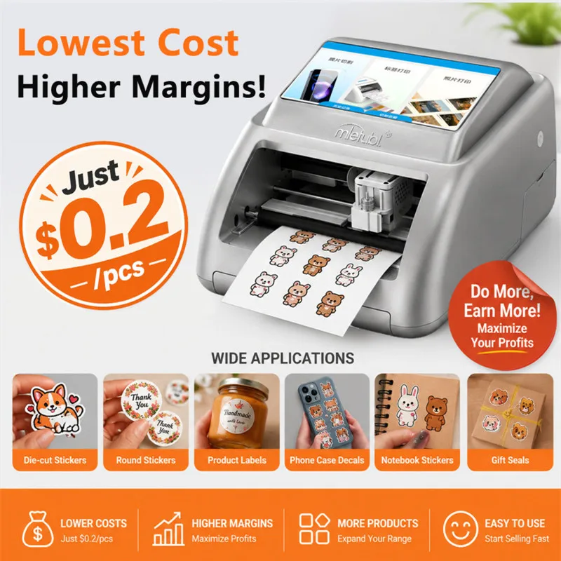 Mletubl MTB-CUT M888 2in1 Film Printer and Cutting Machine Smart Edge Cutter for Mobile Phone Back Glass Protector Sticker DIY