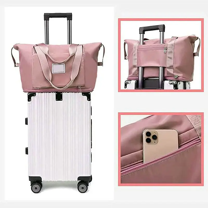 Large Capacity Folding Travel Bag Women Travel Bags Large Capacity Hand Luggage Tote Duffel Set For Lady