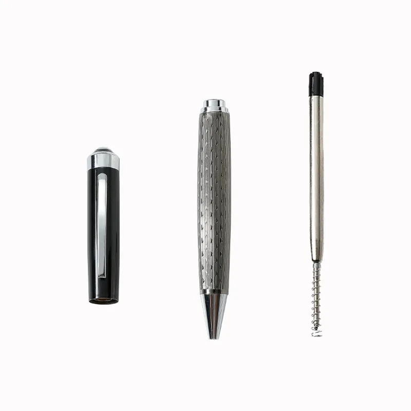 2025 Bronze Embossed Carved Pattern Copper Retro Rotring Brass logo Customized Heavy Metal Ball Pens Good Gift Action Ball Pen