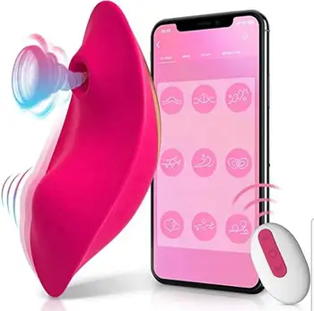 App Remote Clitoral Suction Butterfly Panty Vibrator Strap On Wearable Clitoris Stimulator Female Sex Toys For Women Couples
