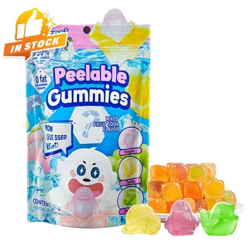 Wholesale Stock Mystery Gummy 3D Cute Jelly  Gummies Multip Fruit Flavor Vitamin Peelable Gummies