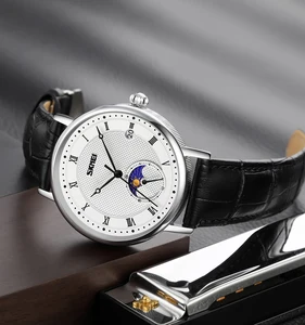 Custom Luxury Men's Quartz Watch Business OEM Fashionable Stylish Charm Leather Band 40mm Dial 20mm Strap Water Resistant