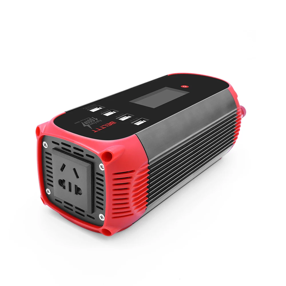 BESTEK Inverter Auto Onda Pura 400W, Trasformatore Inverter 12V a 220V, 2 USB, Multi Protezioni e Soft Start, Ideale per Auto/Camper, Alimentazione da Accendisigari