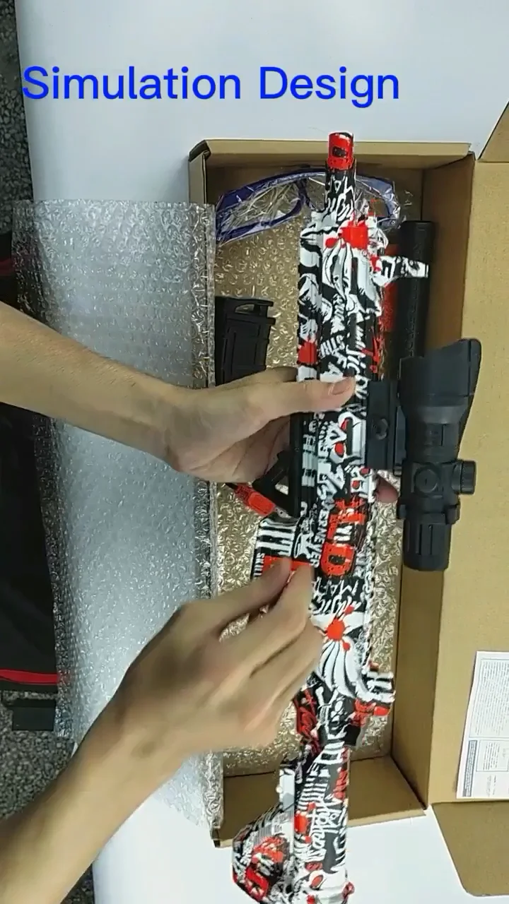 Pistola M416b Water Gel Beads Blaster Guns Outdoor Toy Gel 5000pcs