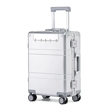 Hot Selling Front Opening Aluminum Luggage Aluminum Carry on Luggage with TSA Lock