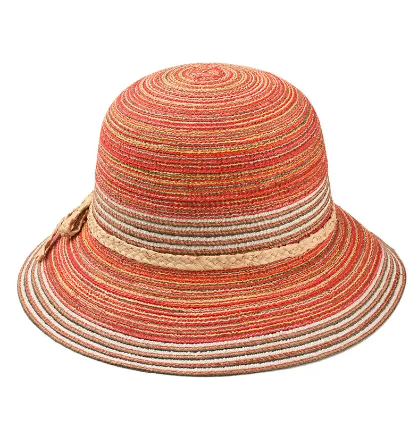 Wide Brim Straw Ribbon Hat Customized 