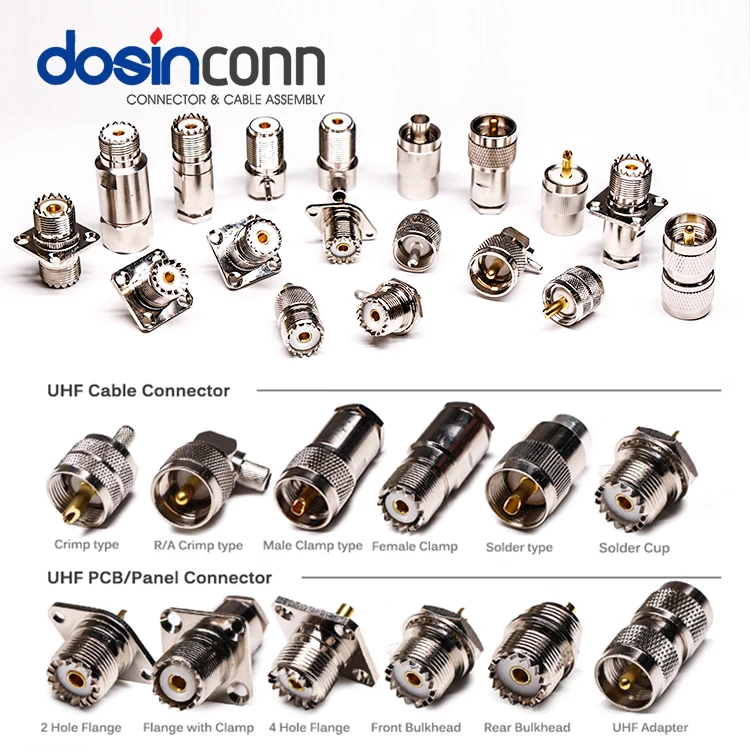 Right Angled Male And Female Pl259 So239 Screw Uhf Vhf Solder Antenna Rf Connector Crimp Twist