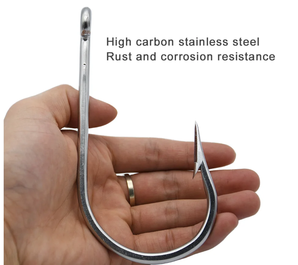 Оптовая продажа высокопрочный крючок из нержавеющей стали 7731 морской с бородкой для тунца и