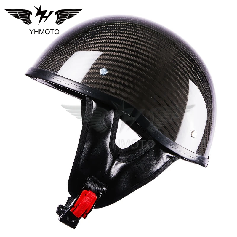 YHMOTO punto aprobación cascos de motocicleta carrera Scooter medio casco  de novedad para Suzuki Honda piloto