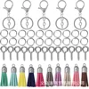 Ensemble porte-clés à pampilles en chaîne blanche