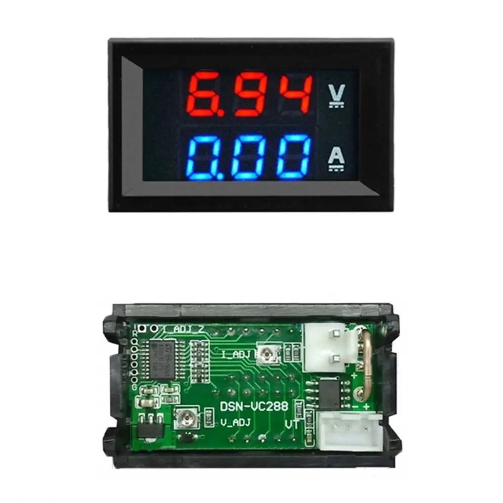 Mini Digital Voltmeter Ammeter Dc 100v 10a Panel Amp Volt Voltage Current Meter Tester Detector 