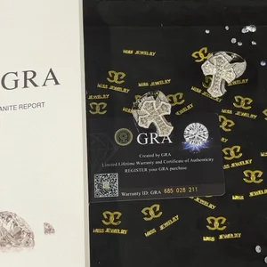 Hip Hop Style 925 Silver Moissanite Ring Cross-Shaped with Full Bling Diamond VVS Luxury Jewelry Design