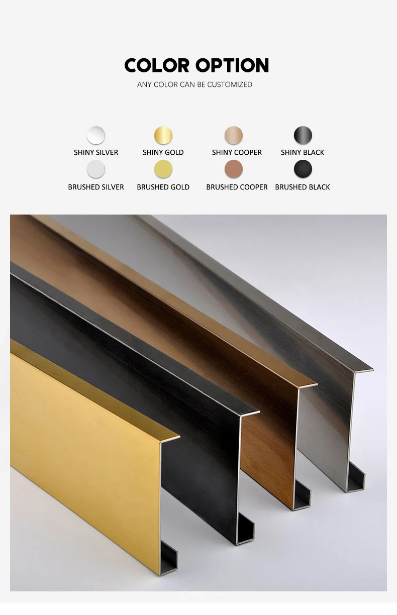 Foshan Jeca Stainless Steel Skirting Led Profiles Led Baseboard For