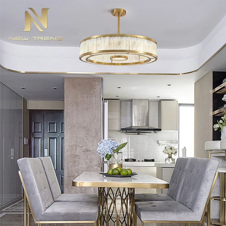 DL0046 High Quality Modern Indoor Decoration Stainless Steel Glass Led Ceiling Pendant Light  