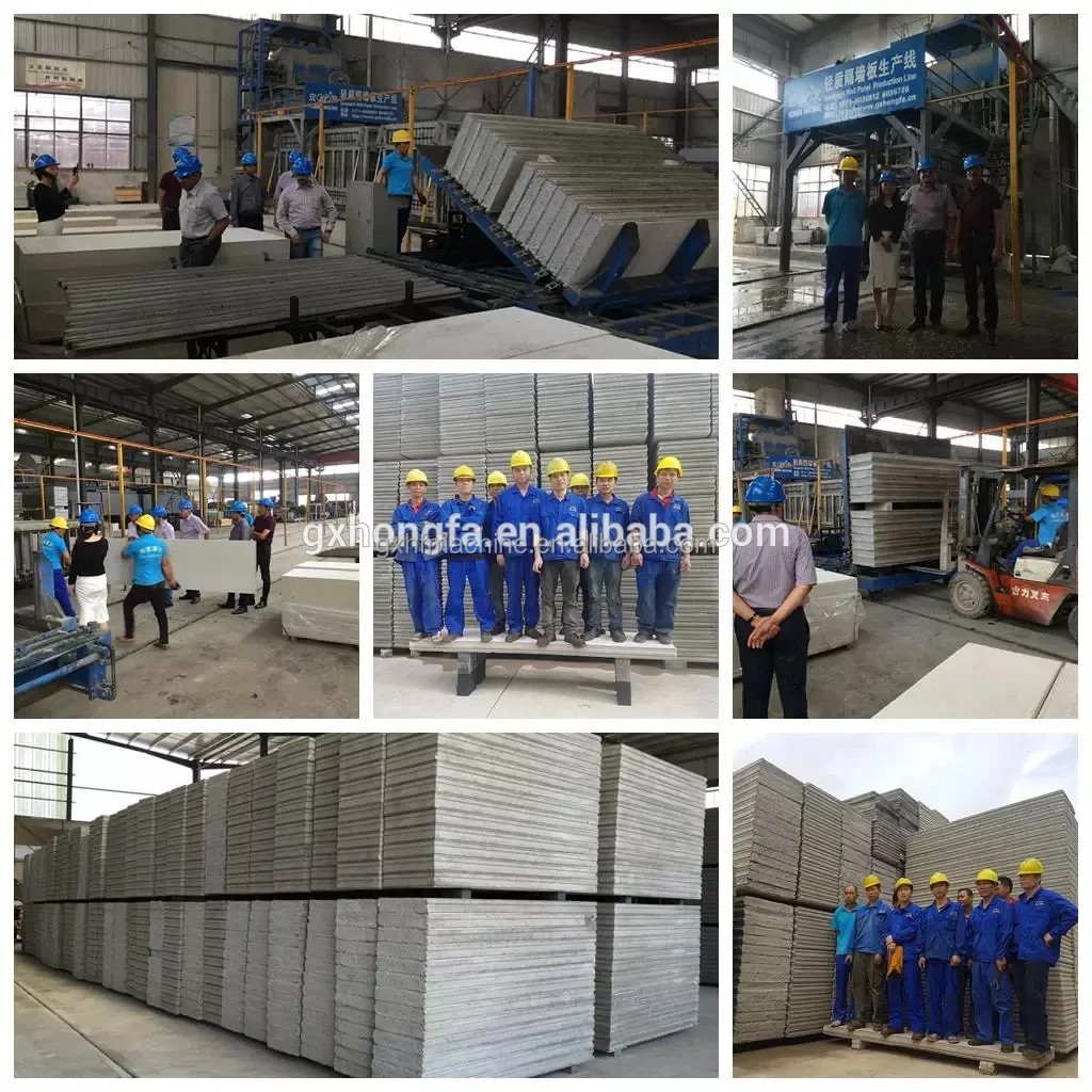 Precast Concrete Hollow Core Wall Panel Machine Lightweight Concrete Panel Machine Mesin Panel 7843