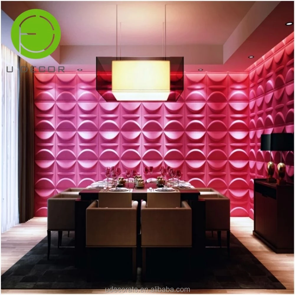Udk 3d Tile Panel Mold Plaster Wall 3d Wall Stickers Living Room Wallpaper Mural Waterproof 3d