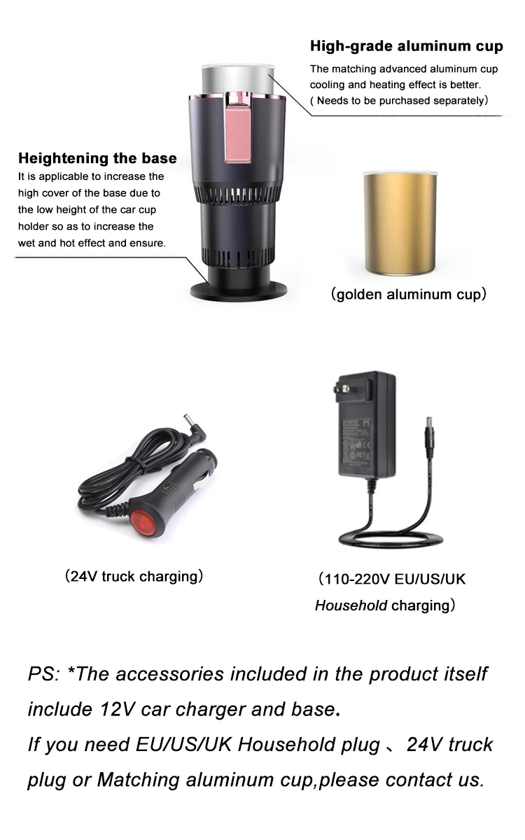 Heating And Cooling Cup Holder Iced Beer Wine Freeze Cooler Cups Quick