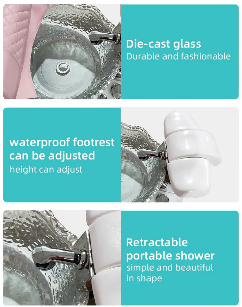 Luxury Nail Salon Equipment Pedicure Manicure Chair Foot Spa Massage