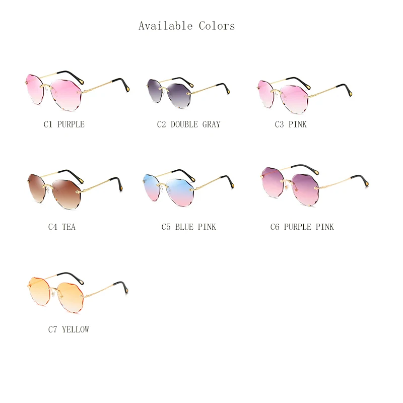 Online Custom Gradient Women Cut Edge Provisor Sunglass Clear Color Designer Sunglasses Sunglasses Quay Authentic 2021 Y2K