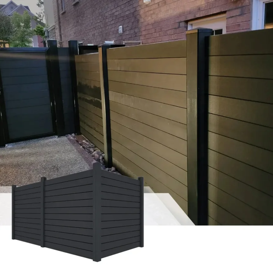 Assembled Wpc Fence Easy Install Private Wood Plastic Composite Wpc Fence Panel in USA Outdoor Wpc Fencing Panels Boards