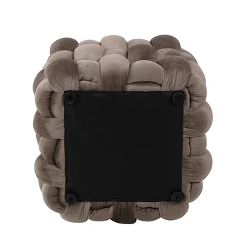 Cube Low Pouf Foot Stool Ottoman Hand Knitted Pouf Pouffe Home Footrest for Living Room