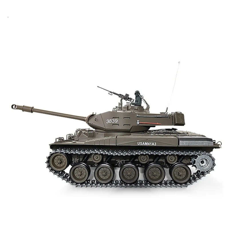 Henglong Tank 3839-1 M41A3 2.4G 1:16 Plastic/Metal Tank Track With Bb  Bullet Shoot Somke Sound Rc Battle Tank