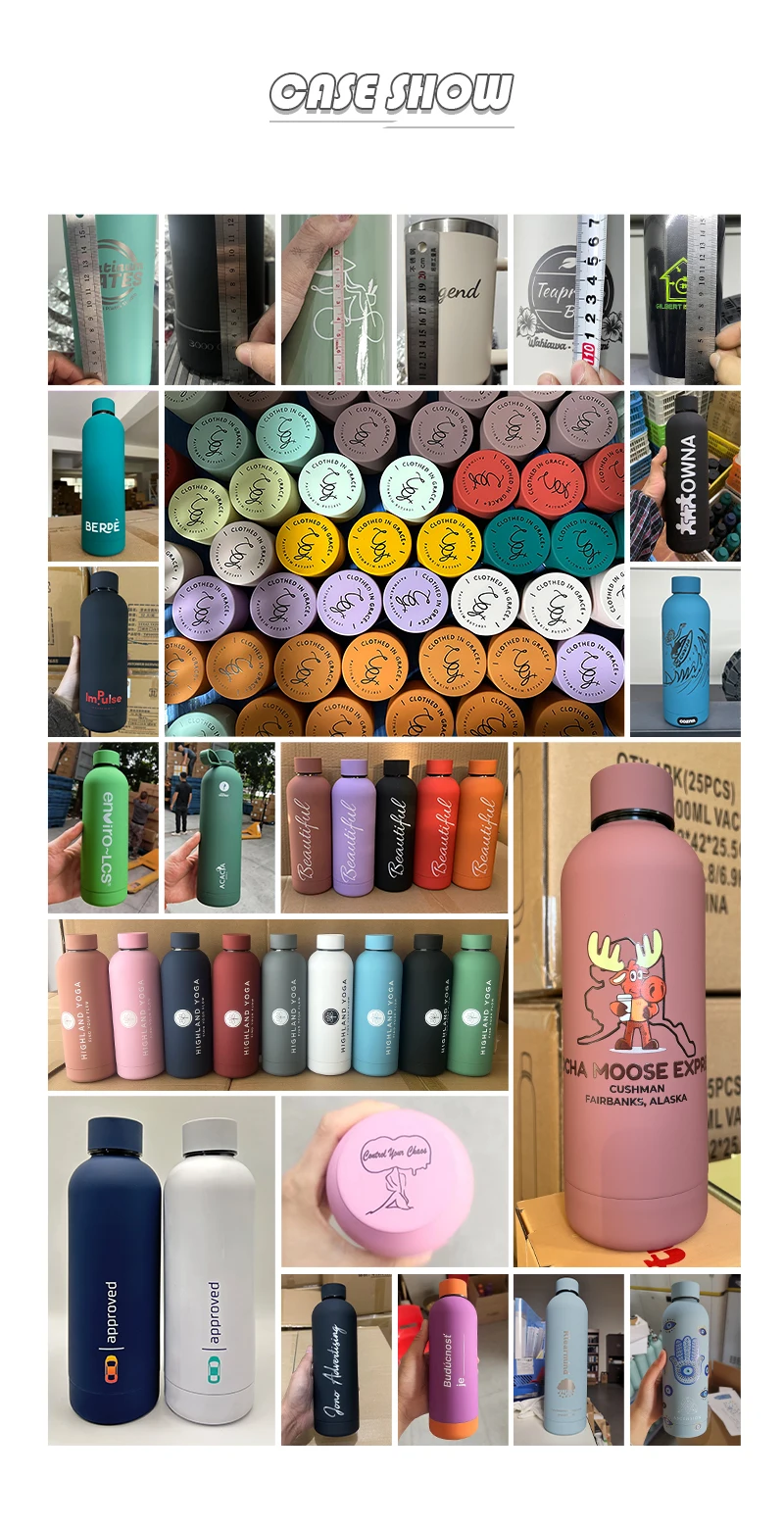 500ml Sports Drink Bottle Custom Printed Stainless School Water Bottle ...