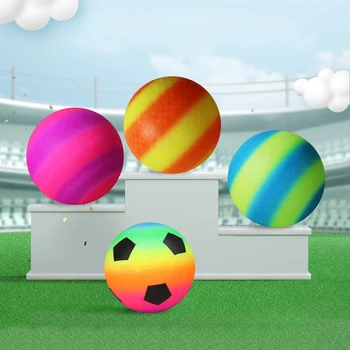 Hot Sale Cheap Rainbow PVC Toy Ball beach ball with logo printing
