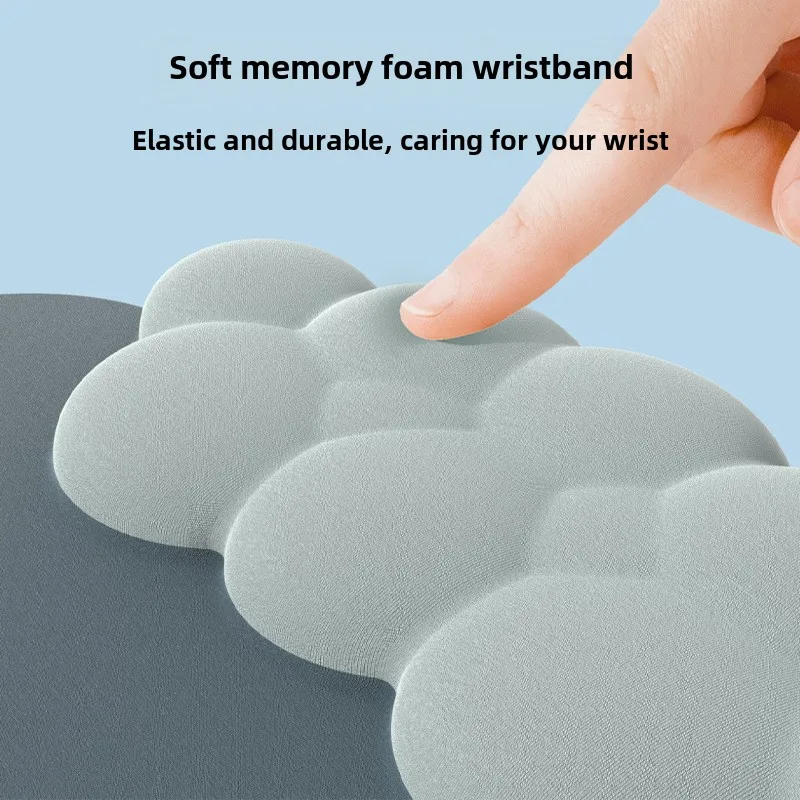 Anti-Slip Mouse Pad Keyboard Hand Rest Cloud Gradient Style for Office Use for Both Men Women Durable PU Leather Rubber Material
