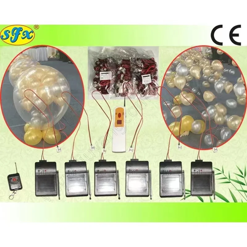Remote Control Wireless Sequential Exploder  Ground Sky Exploding Balloon Kit Set Firing System Blast Device Party Stage Wedding