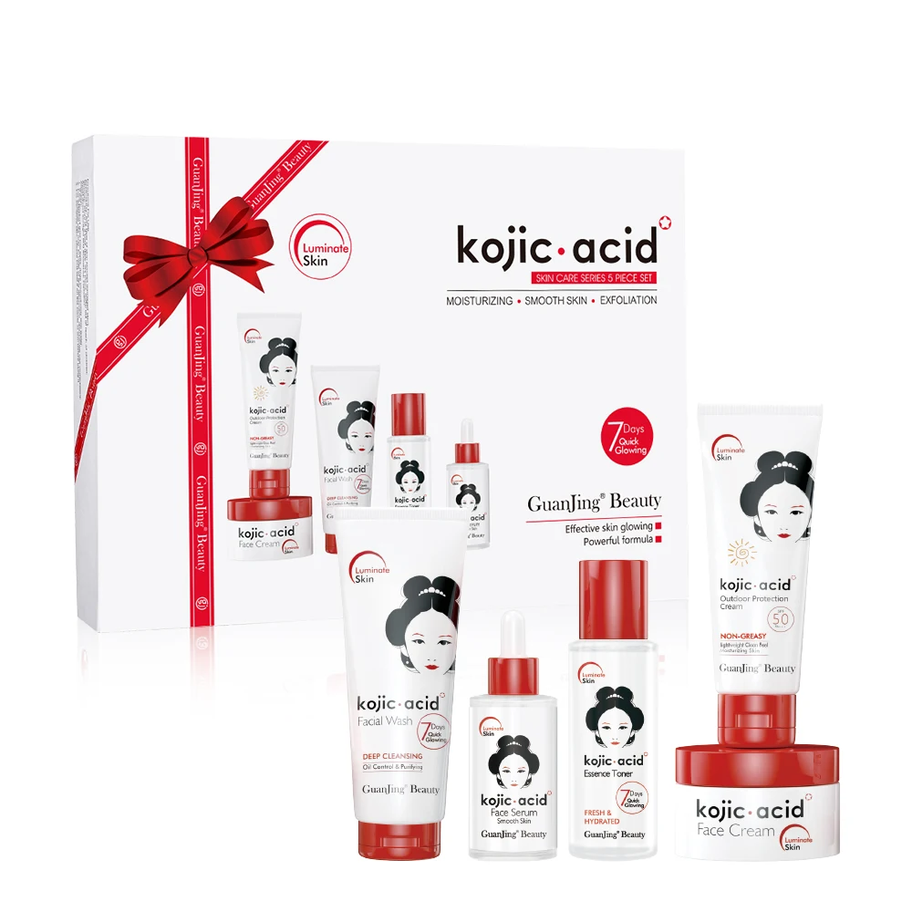 Coffret Crème Visage éclaircissant Kojie San à L'acide Kojic - Anti-taches, Mélasma, Hyperpigmentation