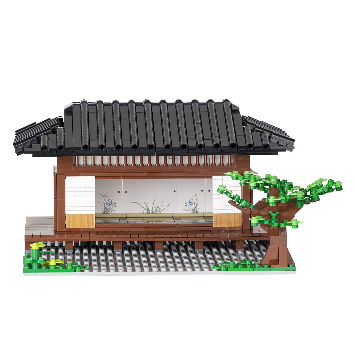 MOC1041 Anime DemonSlayeres Butterfly Mansion Scene MOC Building Blocks Creative DIY Hashira Meeting Assemble Brick Toys for Kid