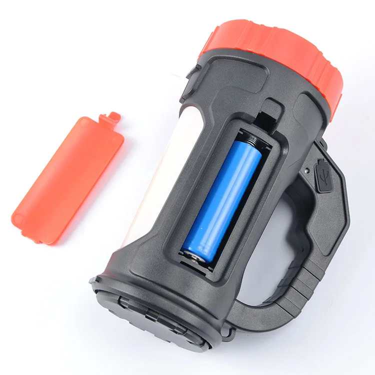 户外应急手持手电筒聚光灯火炬露营灯笼可充电侧灯cob led探照灯