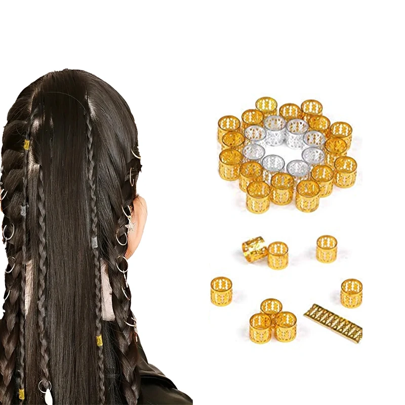 Box Braids With Gold Rings Hair Braid Beads Gold Hair Rings