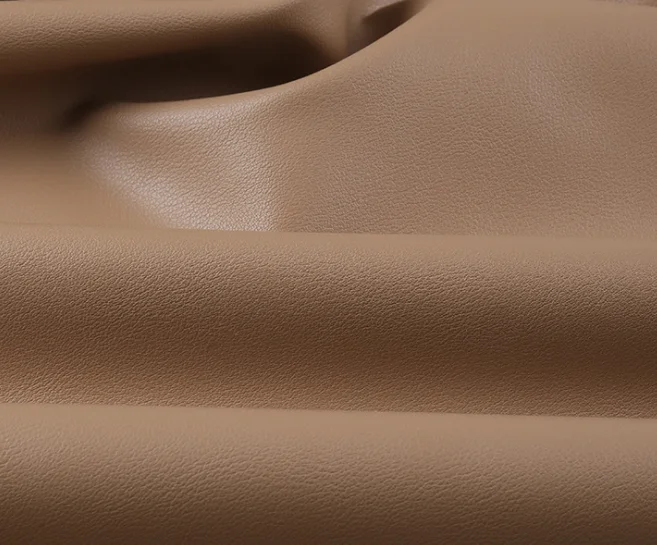 New Style Lychee Embossing Synthetic Leather Solvent-free PU Leather for Sofa supplier