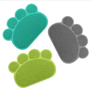 Cat Litter Mat Non-slip Pet Paw Shape Mat Pet Dog Cat Puppy Kitten Dish  Bowl Food Water Placemat Mat 30*40cm