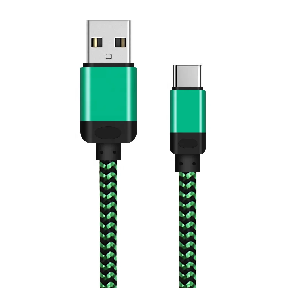 Wholesale Metal Quick Charging Phone Charger Cable 10ft Nylon Braided 2A  Phone Charging Cable USB C Data Cable