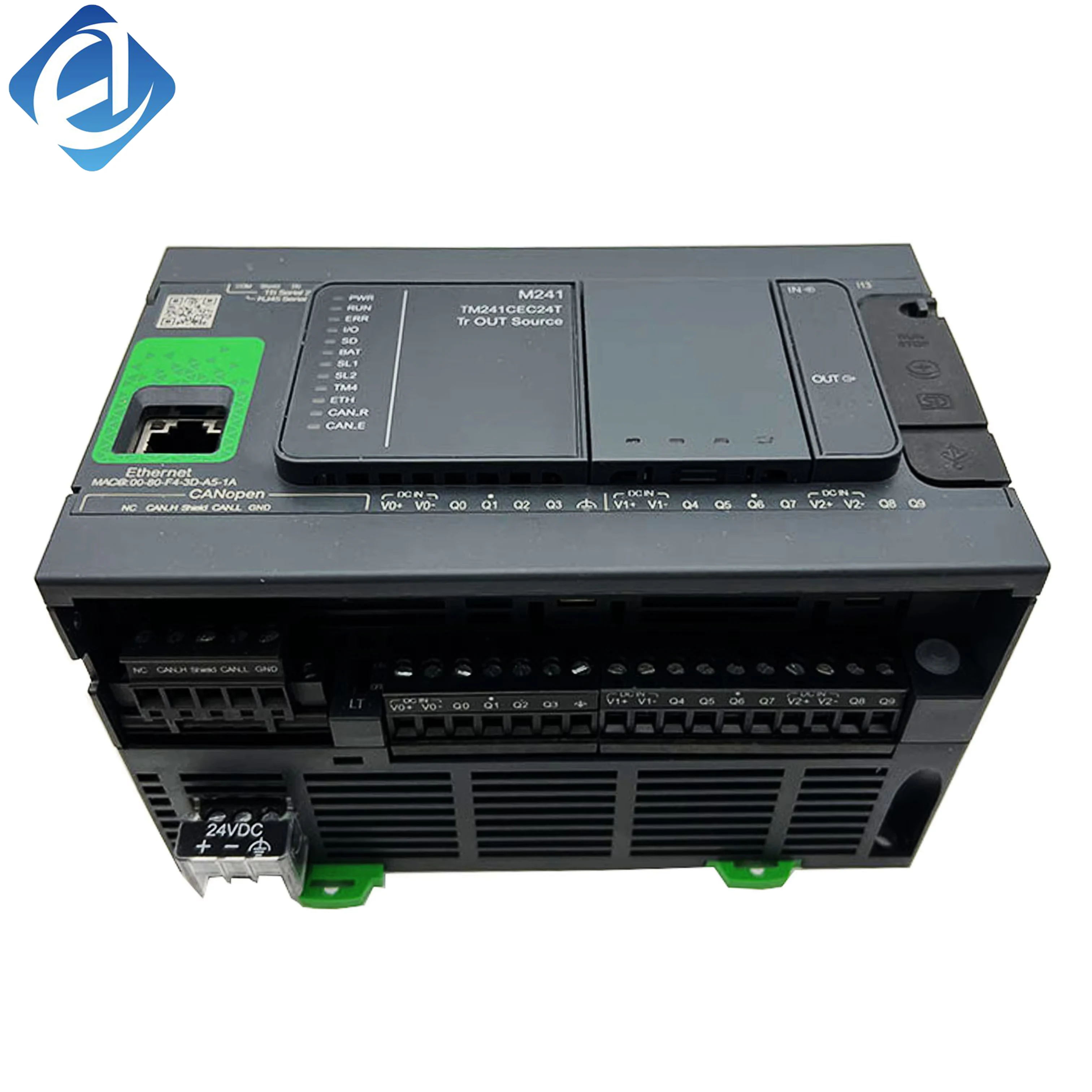 New Original TM241CE40T Modicon M241 series PLC with 40 I/O points and transistor output. Built-in Ethernet interface, supporting high-speed pulse and multi-communication protocols. It features powerful expandability