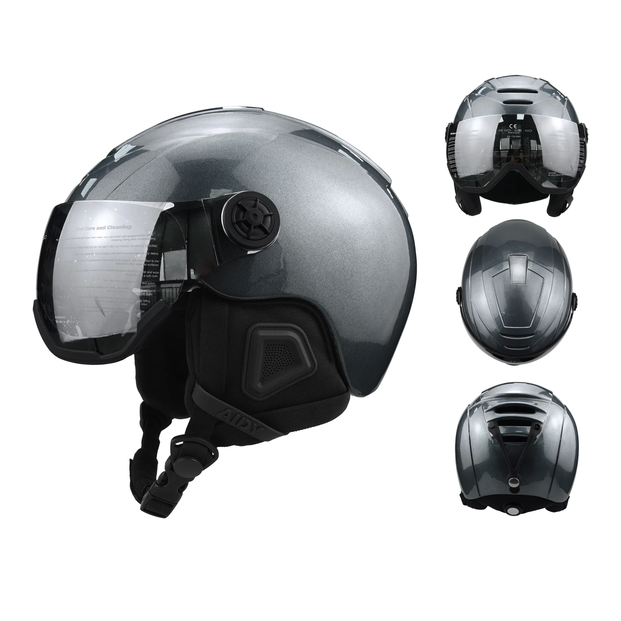 Aidy Custom Popular Model Skiing Helmet With Ski Goggles Snow Goggles