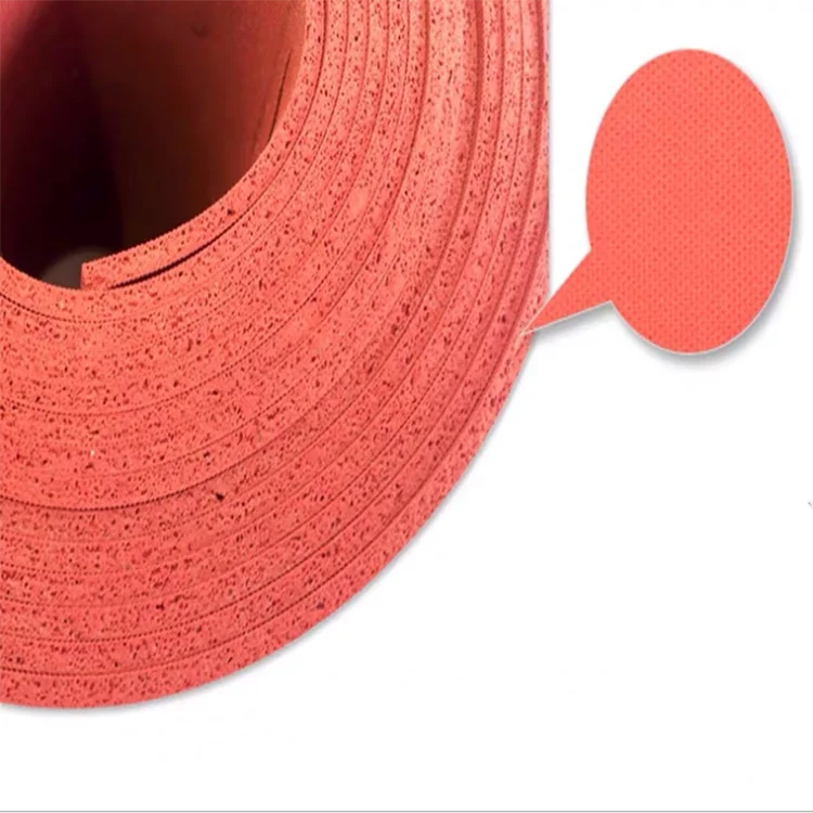Factory Price Soft Red Texture Surface Sponge Silicone Foam Rubber Sheet for Hot Stamping