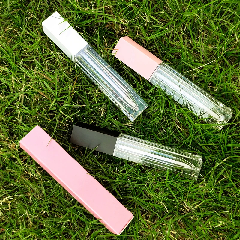 C Private Label Custom Square Luxury Lipgloss Tube Tube Cosmetic Packaging Lip Gloss Lip Oil 