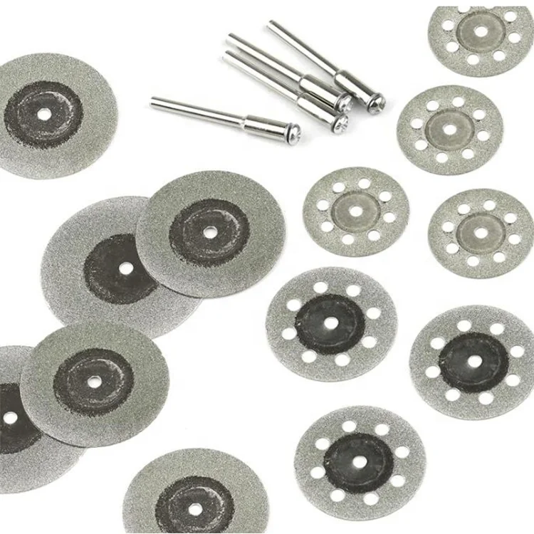 10 Pack Of 16mm Mini Diamond Cutting Discs For Rotary Tools - Cut, Grind, Polish