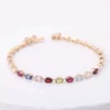 18k gold gemstones bracelet