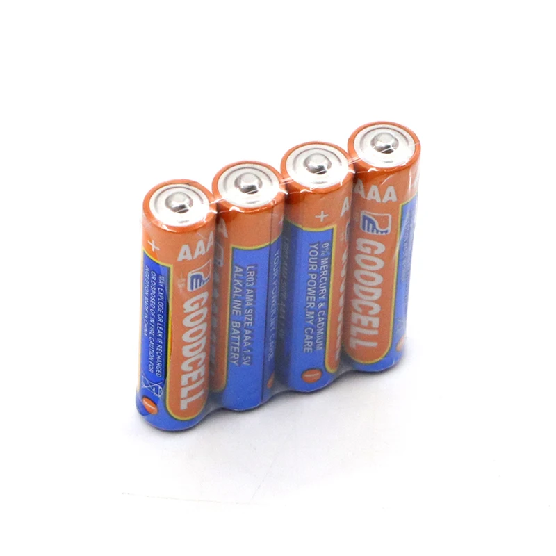 Goodcell aaa lr03 AM4 1.5V alkaline battery mercury free toy dry battery wholesale in blister package